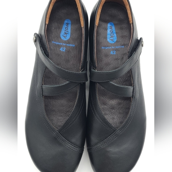 Wolky Womens Passion Mary Jane Shoe Size 11 EU 42 Smooth Black Leather Comfort - Picture 6 of 9